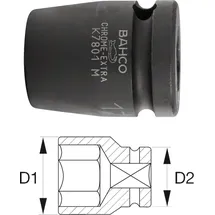 BAHCO Steckschlüssel 32 mm 1/2"
