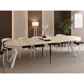 WFL GROUP Runder Esstisch 100 x 77 x 100 cm braun