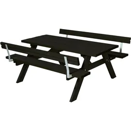Plus Kombimöbel mit Klappsitzen und 2 Rückenlehnen - 177 cm - Schwarz