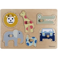 Kindsgut Steckpuzzle Safari 6-teilig aus Holz
