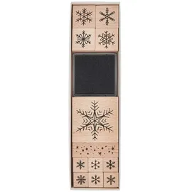 Rico Design Stempelset Schneeflocken 12 St.