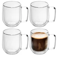 Intirilife Doppelwandiges Thermoglas 0,15 l 4-tlg.