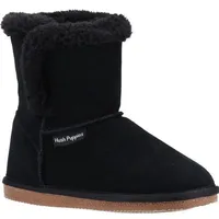 Hush Puppies - Mädchen Hausschuhe "Ashlynn", Wildleder FS9398 (30,5 EU) (Schwarz) - Schwarz - 30,5