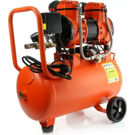 BJC Druckluft Kompressor 24L 8 BAR Ölfrei Luftkompressor 2 Kolben Flüsterkompressor Abschaltautomatik