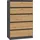 Top e shop Topeshop M5 ANTRACYT/ARTISAN Kommode - Grau/Braun