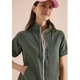 Cecil Kurzarm Sweatjacke mit Zipper - Grün