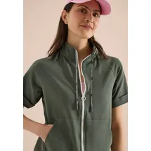 Cecil Kurzarm Sweatjacke mit Zipper - Grün
