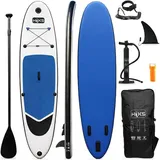 BURI Inflatable SUP-Board Aufblasbares Stand Up 3.2m Paddle Board Set SUP Paddel Pumpe Rucksack blau