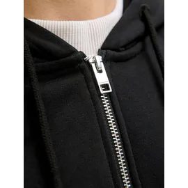 JACK & JONES Herren Hoodie Kapuzenpullover JJESOHO SWEAT ZIP HOOD Relaxed Fit 12278794 Schwarz XXL