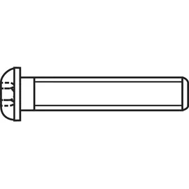 TOOLCRAFT 839791 Linsenschrauben M3 8mm Innensechskant Edelstahl A2 100St.