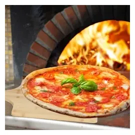 Relaxdays Pizzaschieber XXL 2er Set 50 x 38 cm Bambus