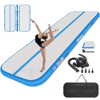 Air Matte Track Gymnastikmatte 3/4/5/6M, Aufblasbar Tumbling Matten Turnmatte 10/20CM Höhe mit Pumpe & Tasche, Trainingsmatte für Zuhause Outdoor Yoga Übungsgymnastik