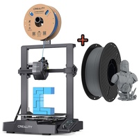 Creality Ender-3 V3 SE 3D Drucker, Mit 3,2"-Farbdisplay, 180mm/s Druck, automatische Nivellierung + 1KG Grau PLA-Filament