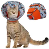 Hjumarayan Halskrause Hund Weich - Hundekragen Leckschutz, Schutzkragen Hund Wasserdicht Kragen nach OP, Leicht Trichter Verhinderung von Wunden Leckt oder Kratzt (Rot XS)