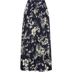 bonprix Viskose Maxirock, blau, 54, Viskose
