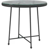 vidaXL Gartentisch Ø 80 x 10 cm Schwarz