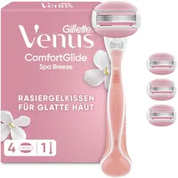Gillette Comfortglide Spa Breeze Damenrasierer + 4 Klingen