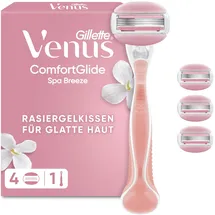 Gillette Comfortglide Spa Breeze Damenrasierer + 4 Klingen