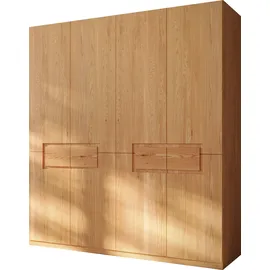 Home Affaire Kleiderschrank HOME AFFAIRE "Léopoldine aus Kernbuche, erhältlich in verschiedenen Breiten", transparent (braun), B:202cm H:223cm T:62cm, Massivholz, Schränke, Kleiderschrank, Massivholz-Kleiderschrank, im 50 cm Raster planbar