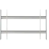GAH Alberts 563677 Fenstergitter Secorino Basic Ausziehbar für Fenster außen Einbruchschutz Gitter galvanisch blau verzinkt 300 x 500-650 mm