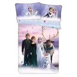 Disney Kinderbettwäsche Disney Eiskönigin Winter Wonderland Kinder Bettbezug schwarz