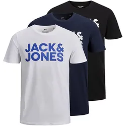 JJECORP LOGO TEE O-NECK 3PK Herren T-Shirt