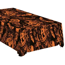 Fiestas Guirca Gotische Kürbis Tischdecke 137 x 274 cm Schwarz/Orange