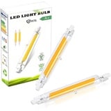 EIMOPE R7S LED Leuchtmittel 118mm Dimmbar, 20W 118mm Warmweiß 2700K Linear Lampe 360° Abstrahlwinkel 220V Ersetzt 200W Halogenbirne Flutlicht, 2er Pack