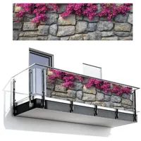 MuchoWow Balkon-Sichtschutz, Magenta, Kunststoff, Rechteckig, 300x90 cm, Sonnen- & Sichtschutz, Sichtschutz Garten, Balkon Sichtschutze