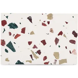 Zeller PRESENT "Terrazzo", weiß, bunt, B:20cm H:14cm L:30cm, Dolomit, Servierplatten, Servierplatte, Modernes Desing