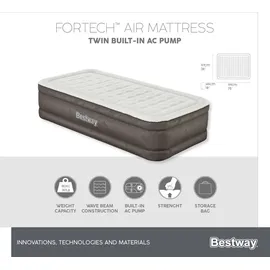 BESTWAY Luftbett mit integrierter Elektropumpe 191 x 97 x 46 cm