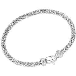 Smart Jewel Armband Himbeerkette, Zirkonia Steine, Silber 925 19 cm Damen 