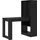 vidaXL Schreibtisch mit Regal Schwarz Eichen-Optik 122 x 67 x 145 cm