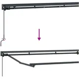 vidaXL Manuell einziehbare Markise 5 x 3,5 m grau
