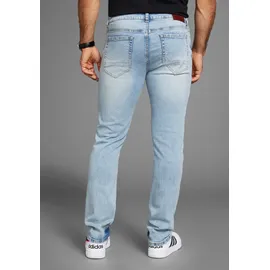 Bruno Banani Straight-Jeans »Hutch« gerade geschnittenes Bein, niedrige Leibhöhe, reguläre Passform Gr. 33 Länge 30, atlantic blu, , 62022519-33 Länge 30