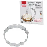 LARES Edelstahl-Tortenring Blume 12 Bogen Edelstahl rostfrei 27 cm