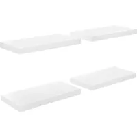 vidaXL Wandregal 50 x 23 x 3,8 cm Hochglanz-Weiß