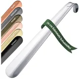 JK Trade Schuhlöffel 29cm Edelstahl poliert (1-tlg., klein & stabil), für jede Sporttasche – Silber, Aufhängbar & hochwertig verarbeitet silberfarben