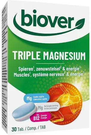 Biover Triple Magnesium Vegan 30 Tabletten