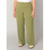 Base Level Curvy "Arah", Damen, Gr. 54/56, Länge 30, grün, Web, Obermaterial: 97% Polyester, 3% Elasthan, loose fit extralang, Hosen Treggings, mit elastischem Bund