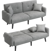 Schlafsofa Verstellbare sofa 3-Sitzer Couch Stoffsofa Wohnzimmersofa Bettsofa DE