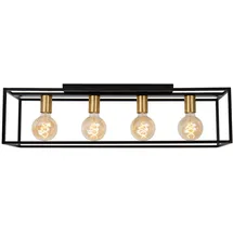 LUCIDE Ruben 4 E27 schwarz/gold