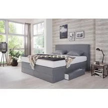 Westfalia Schlafkomfort Boxspringbett 90 x 200 cm H2 Grau