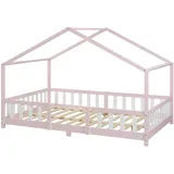 [en.casa] Kinderbett Treviolo 120 x 200 cm Kiefer rosa