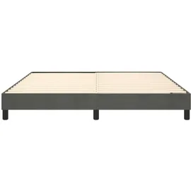 vidaXL Boxspringbett 160 x 200 cm dunkelgrau