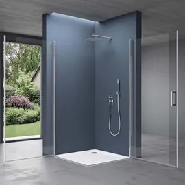SoGood doporro Eck-Duschkabine Eckdusche 85x85x195cm Duschabtrennung ESG-Sicherheitsglas Klarglas inkl. beidseitiger Easy-Clean-Beschichtung