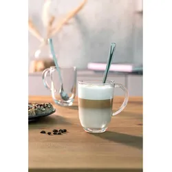 Leonardo 2 Latte Macchiato Tassen Napoli + 2 Löffel 380 ml