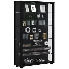 VCM Vitrine Lumo Mini 59 x 18 x 90 cm Schwarz