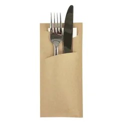 Prime Guest Bestecktasche Prime Fit in Recycling 85 x 190 mm, mit 2-lagiger Tissue-Serviette in Weiß - 500 Stück