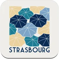 Untersetzer aus Kork – Straßburg Emblem Stadt Ost Frankreich – 1 Stück (95 x 95 mm)